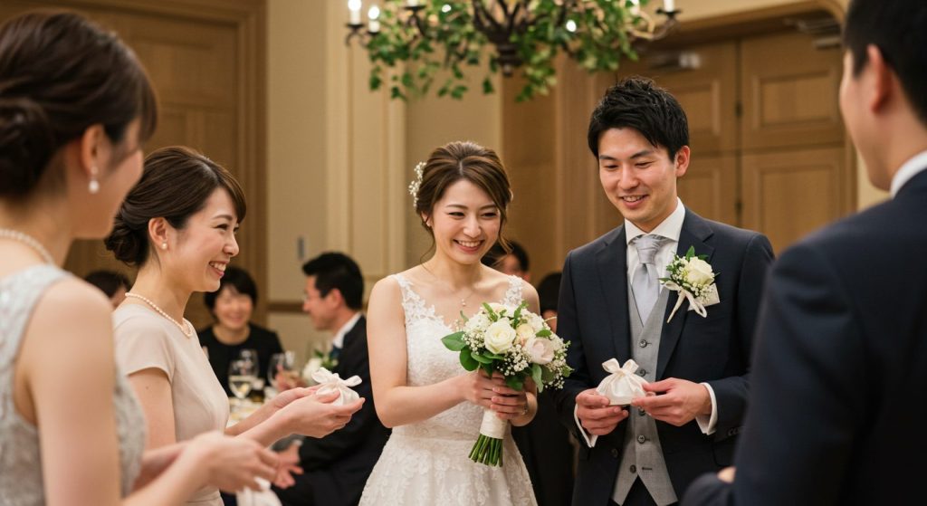 プチギフトを“新郎新婦から手渡し”